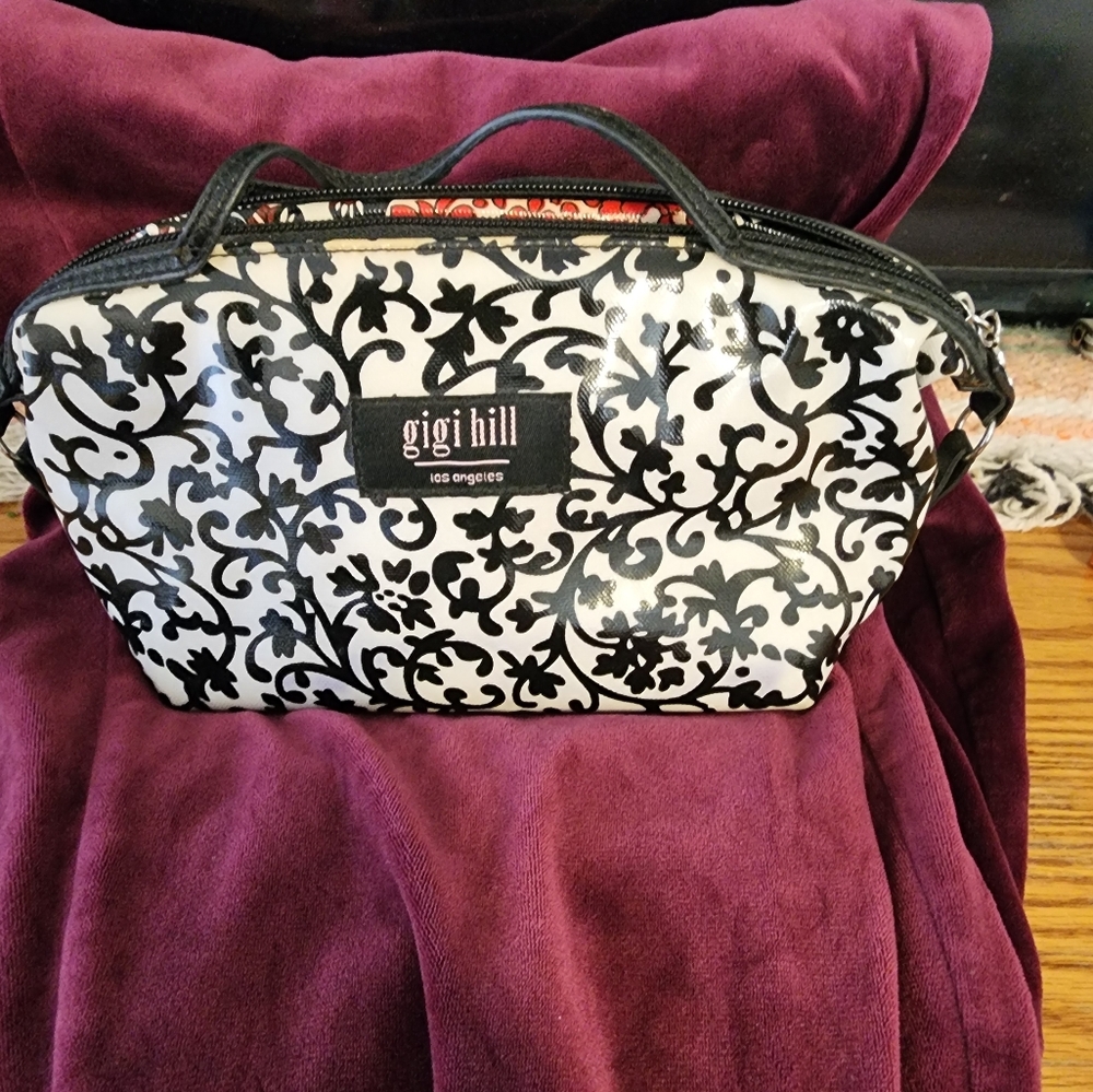 Gigi Hill Black and White Cosmetic Bag